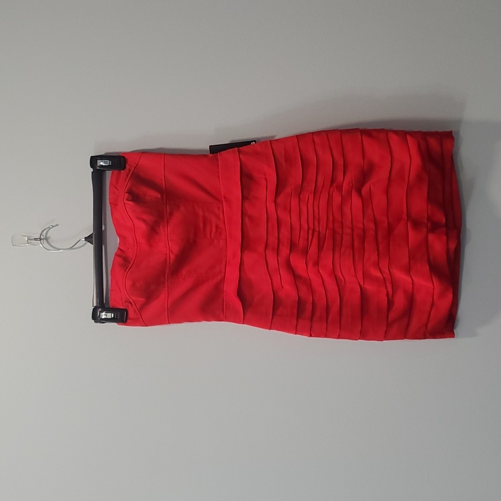 NWT Express Red Strapless Dress // 0